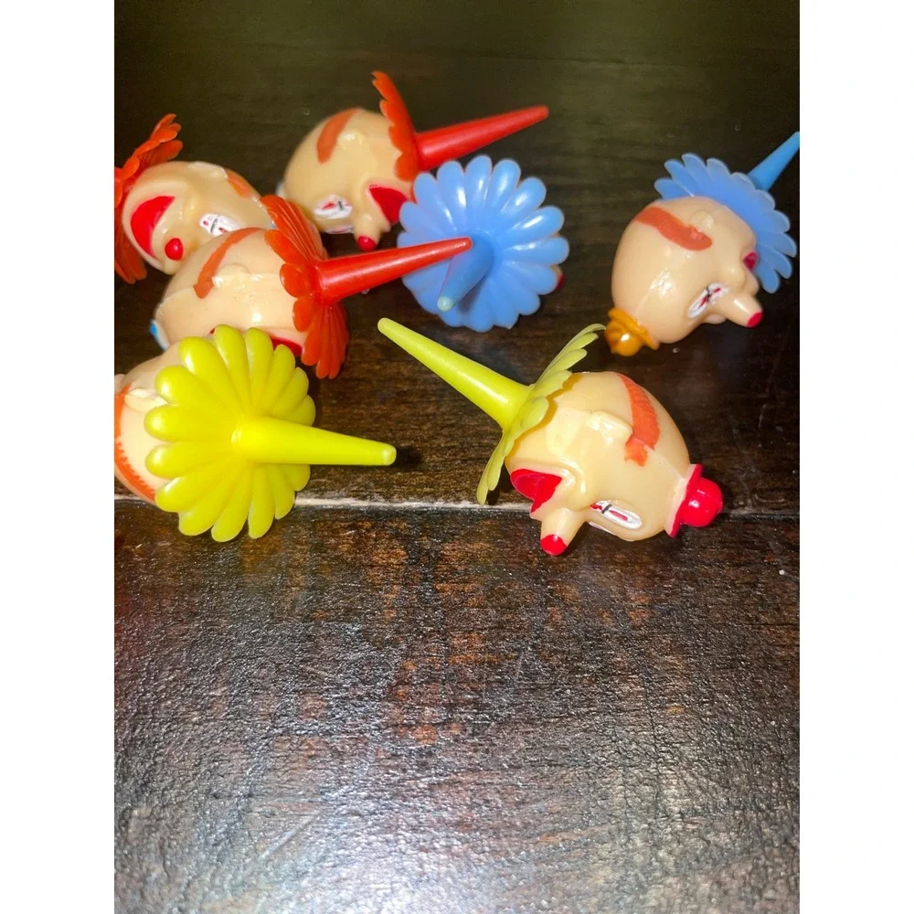 Vintage Clown Face Cupcake‎ Picks Cake Toppers 10 Piece Set Party Favors